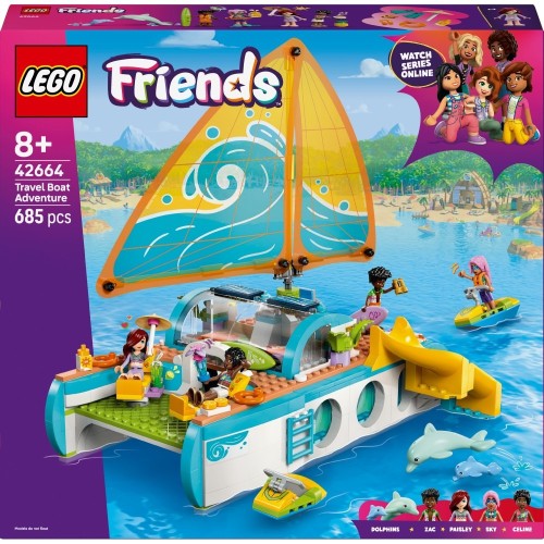 LEGO Friends Przygoda na łodzi 42664 realistyczna łódź z ruchomym żaglem i figurkami
