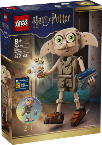LEGO Harry Potter Wolny Skrzat Zgredek 76469 z ruchomą figurką i detalami akcesoriów