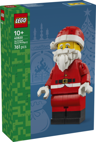 LEGO Powiększona minifigurka Świętego Mikołaja 40820 w stroju czerwono-białym