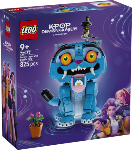 Zestaw LEGO KPop Demon Hunters Tygrys Derpy i Sroka Sussie 72537 od LEGO® z ruchomymi elementami