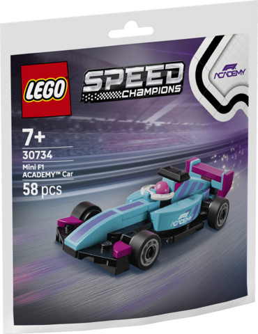 LEGO Mały Bolid F1 ACADEMY 30734 - model wyścigowego bolidu dla dzieci