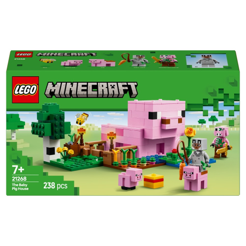 Zestaw LEGO Minecraft Dom Prosiaczka 21268 z charakterystycznym domem w kształcie świni