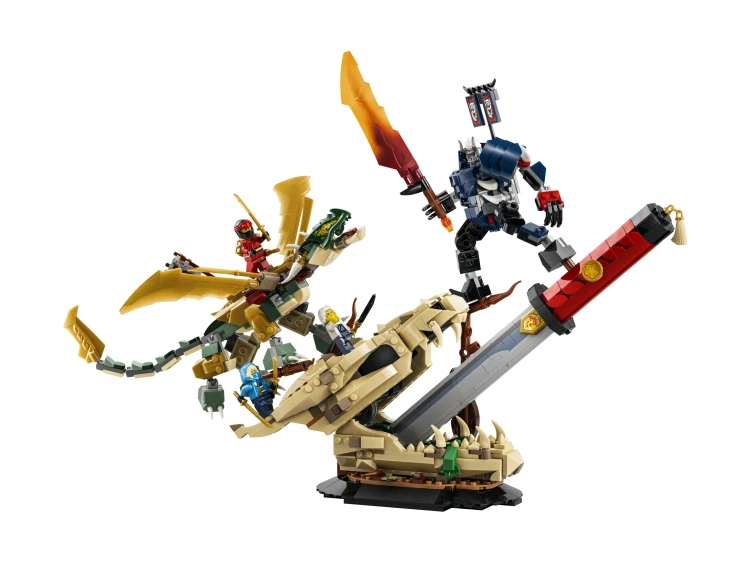 LEGO Ninjago 71871 – szczegóły figurki i elementów zestawu Bitwa o Smocze Ostrze
