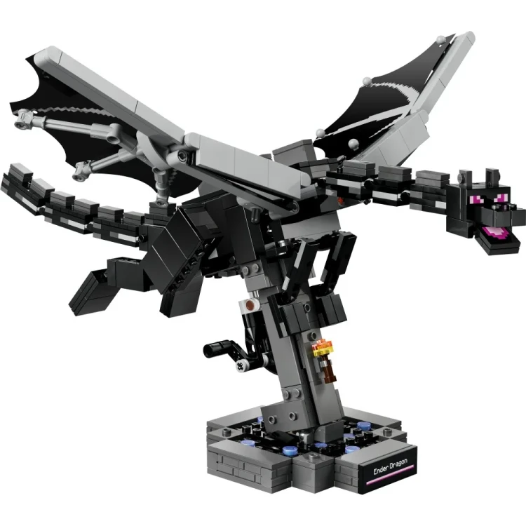Ruchome skrzydła i detale modelu LEGO Minecraft Smok Kresu 21595