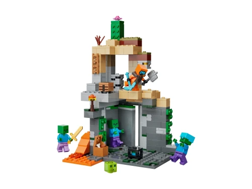 Zestaw LEGO Minecraft Loch Zombie 21587 z obrotową komorą i zombie w różnych wariantach