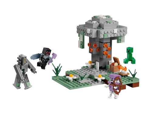 Minifigurki i akcesoria zestawu LEGO Minecraft Blady Ogród 21586