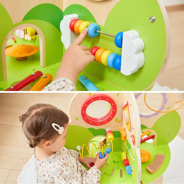 Ruchomy wiatraczek na drewnianym Drzewku Aktywności Viga Toys