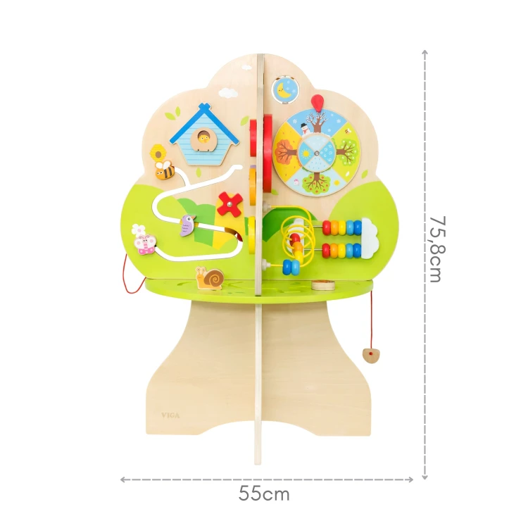 Stabilna podstawa i wysoka konstrukcja Drzewka Aktywności Viga Toys