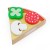 Kolorowe elementy pizzy z drewna - ser, pepperoni i cebula w zestawie Viga Toys