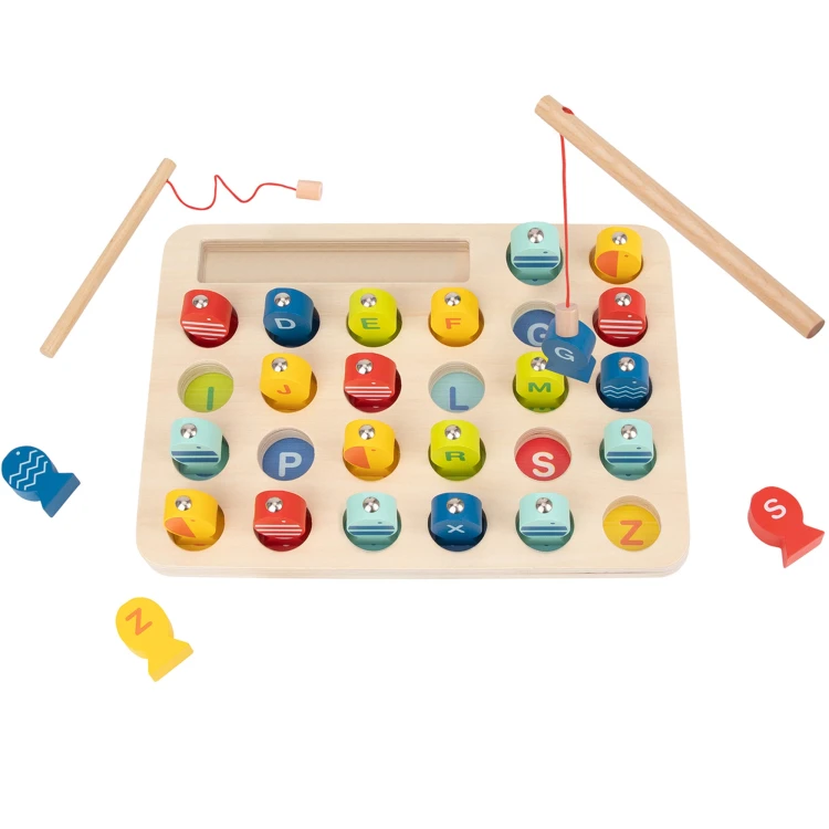Dwie wędki z magnesem do łowienia rybek w zestawie edukacyjnym TOOKY TOY