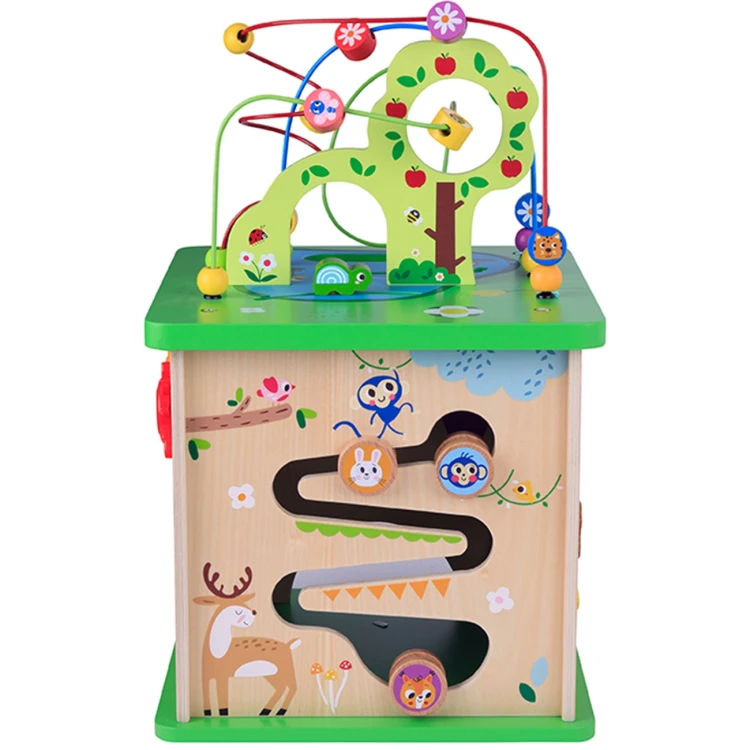 Leśne ilustracje i motywy zwierzątek na kostce edukacyjnej TOOKY TOY