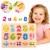Drewniane puzzle z cyframi i znakami matematycznymi TOOKY TOY, idealne do nauki liczenia