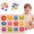 Drewniana układanka Montessori TOOKY TOY z kolorowymi klockami i pinezkami do chwytania