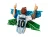 Zbliżenie na teksturowane tło modelu LEGO Editions Lionel Messi – cieszynka 43018 przedstawiające murawę boiska i niebo