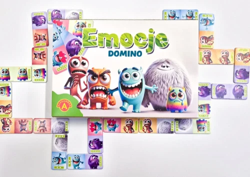 Alexander Domino Emocje – gra edukacyjna o emocjach, 28 elementów, 1–5 graczy, 4+