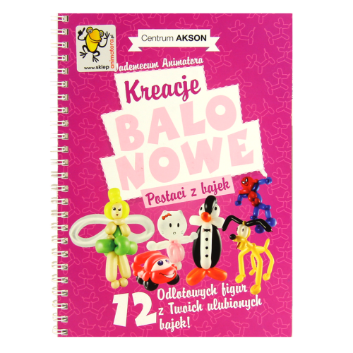 Ilustracja instrukcji modelowania balonowej postaci z książki Kreacje balonowe Akson