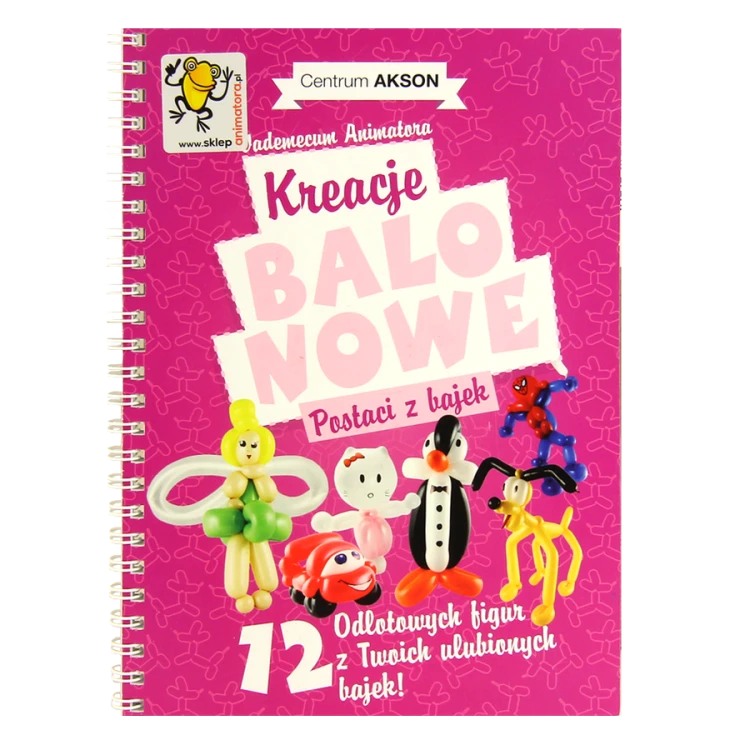 Ilustracja instrukcji modelowania balonowej postaci z książki Kreacje balonowe Akson
