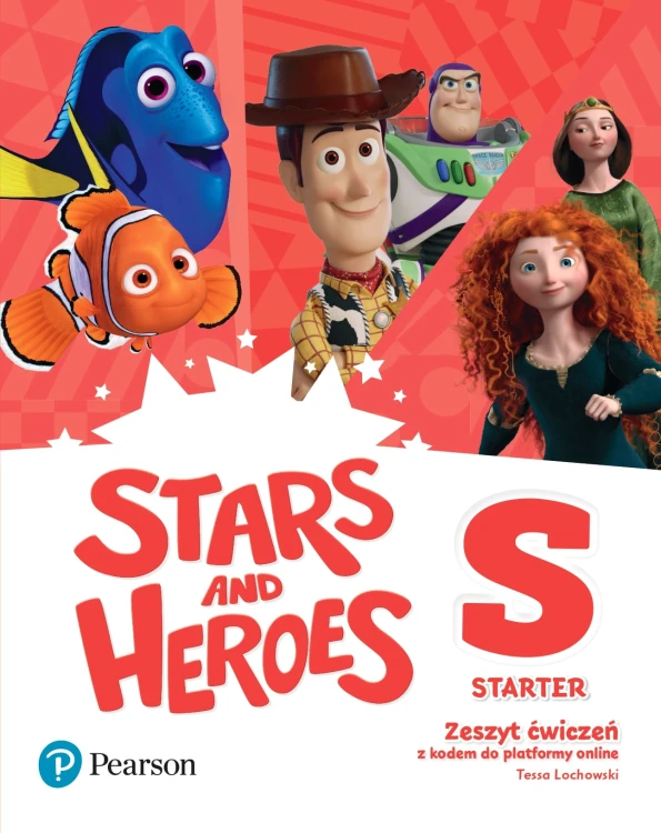 Zeszyt ćwiczeń Stars and Heroes Starter PEARSON z ilustracją na okładce w formacie 275x220 mm