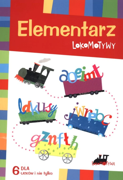 Okładka książki Elementarz lokomotywy wydawnictwa GDAŃSKIE WYDAWNICTWO OŚWIATOWE, format 290x200x1 mm