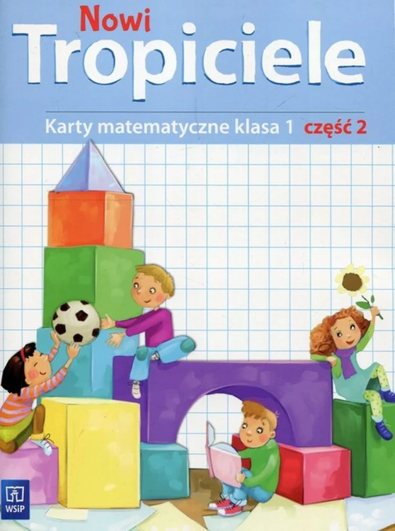 Karty matematyczne dla klasy 1 część 2 od WSIP DOTACJA - widok okładki i przykładowe ćwiczenia