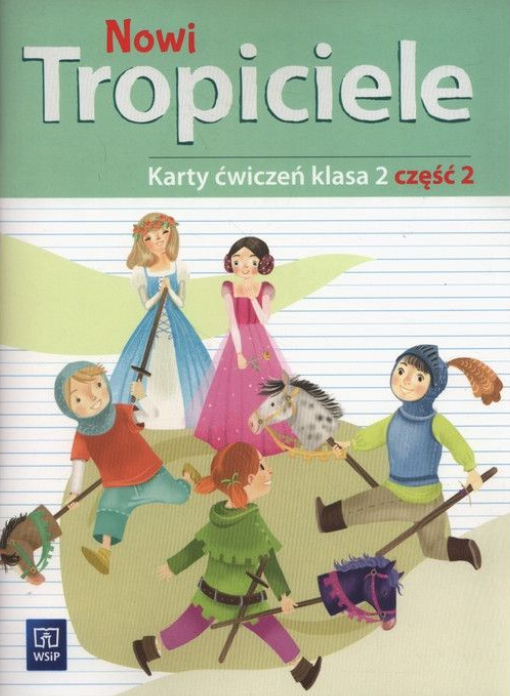Okładka kart ćwiczeń Nowi tropiciele klasa 2 część 2 wydawnictwa WSIP DOTACJA z kolorową grafiką i tytułem