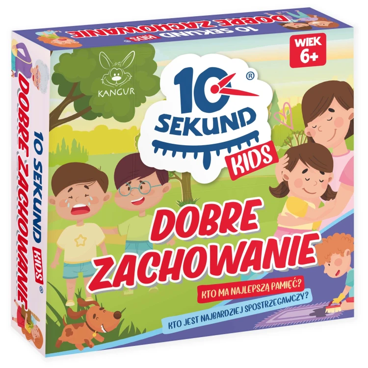 Karty i kostka do gry 10 Sekund Kids Dobre Zachowanie od KANGUR - szczegóły zestawu