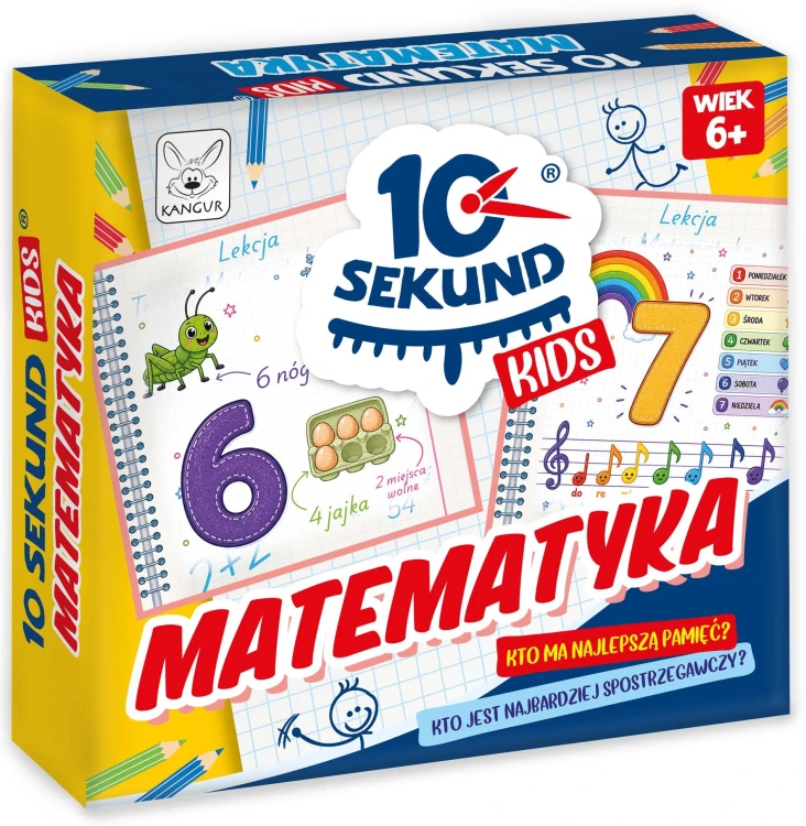 Zestaw kart edukacyjnych do gry 10 Sekund Kids Matematyka dla dzieci
