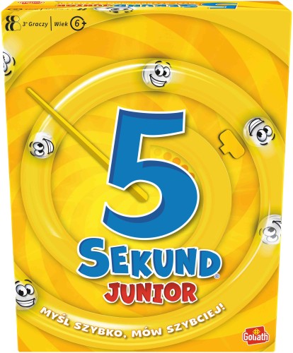 Gra towarzyska 5 Sekund Junior od PlayMonster – pudełko i elementy gry