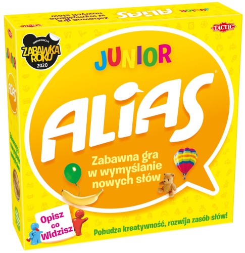 Gra Alias Junior TACTIC GAMES - plansza i elementy gry edukacyjnej dla dzieci