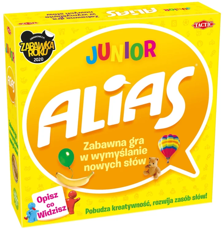 Gra Alias Junior TACTIC GAMES - plansza i elementy gry edukacyjnej dla dzieci