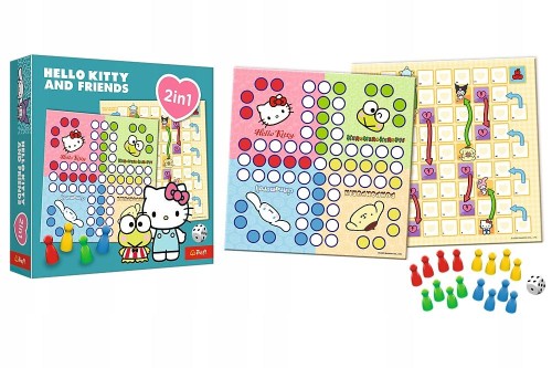 Gra planszowa Hello Kitty 2w1 Trefl PAP z kolorową planszą i pionkami