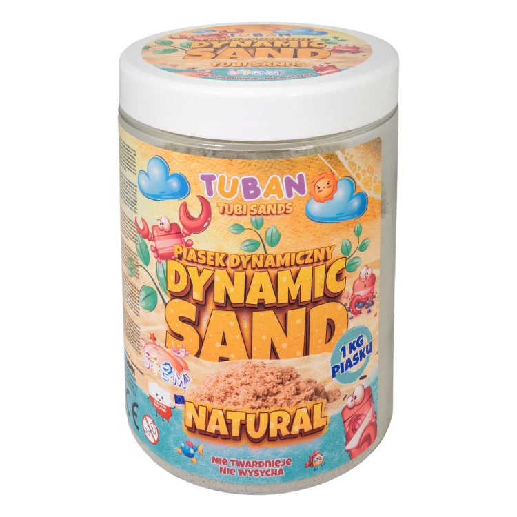 Piasek Dynamiczny Naturalny 1 kg TUBAN do zabawy sensorycznej i motorycznej dla dzieci