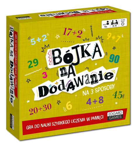 Bójka na dodawanie – gra edukacyjna Edgard PAP z 70 kartami w formacie 160x160x1 mm