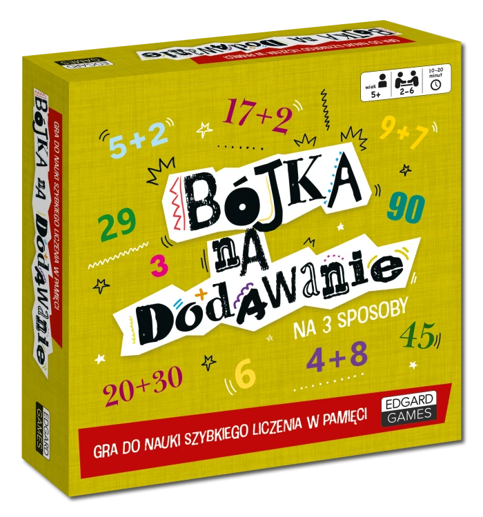 Bójka na dodawanie – gra edukacyjna Edgard PAP z 70 kartami w formacie 160x160x1 mm