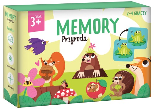 Kolorowe karty przedstawiające zwierzęta w grze pamięciowej Memory Przyroda KANGUR