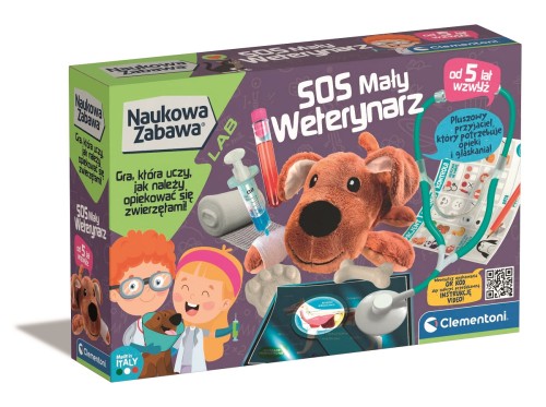 Zestaw edukacyjny Mały Weterynarz Clementoni z pluszową maskotką i narzędziami