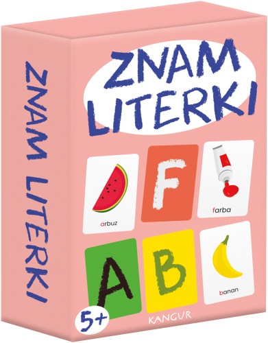 Karty edukacyjne Znam Literki Mini z literami i obrazkami do nauki słów