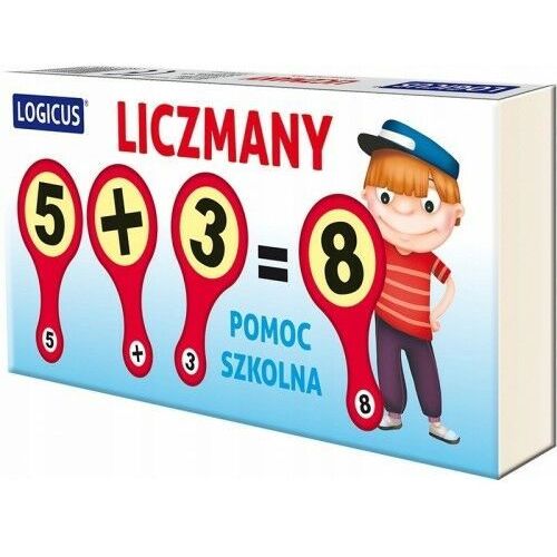 Liczmany LOGICUS ADAMIGO – edukacyjne plakietki z cyframi i działaniami matematycznymi dla dzieci 3–5 lat