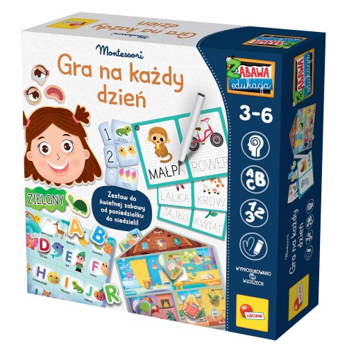Zestaw gier edukacyjnych Lisciani Montessori Gra na Każdy Dzień dla dzieci 3+