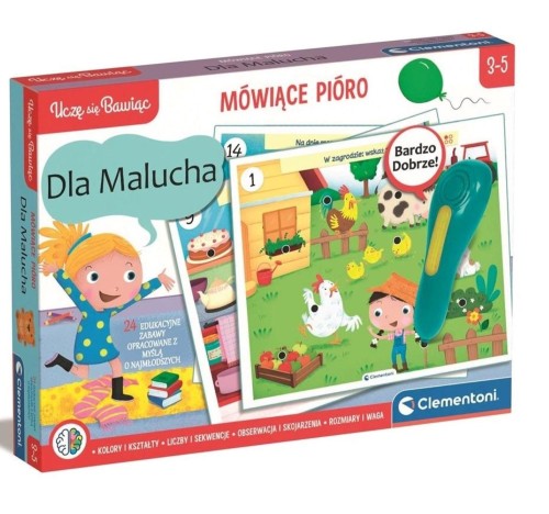 Mówiące Pióro 500 Pytań dla Malucha Clementoni – interaktywna gra edukacyjna dla dzieci od 3 lat