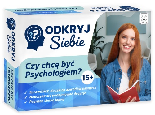 Widok materiałów zestawu Odkryj Siebie do samopoznania i wyboru zawodu psychologa