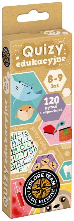 Quizy edukacyjne Xplore Team dla dzieci 8–9 lat Bright Junior Media z ilustracjami Magdaleny Babińskiej