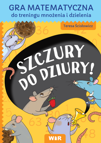Plansza i elementy gry matematycznej Szczury do dziury! wydanej przez Wir (T)