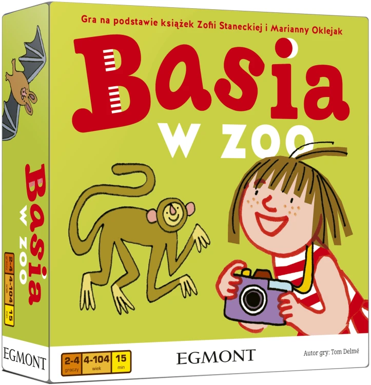 Rodzinna gra planszowa Basia w ZOO Egmont PAP z kafelkami zwierząt