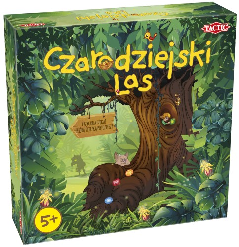 Rodzinna gra planszowa Czarodziejski Las TACTIC GAMES z planszą i pionkami na białym tle