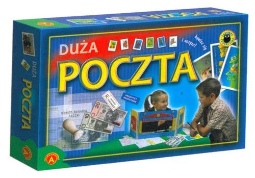 Akcesoria do zabawy w pocztę: pieczątka i bilon z zestawu Duża Poczta Alexander Gry