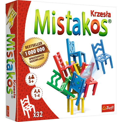 Mistakos Krzesła 4-osobowe Trefl PAP – zestaw 32 krzesełek do gry zręcznościowej