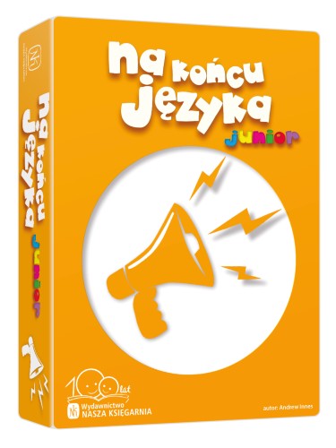 Gra słowna Na końcu języka Junior od NASZA KSIĘGARNIA w pudełku o wymiarach 187x135 mm