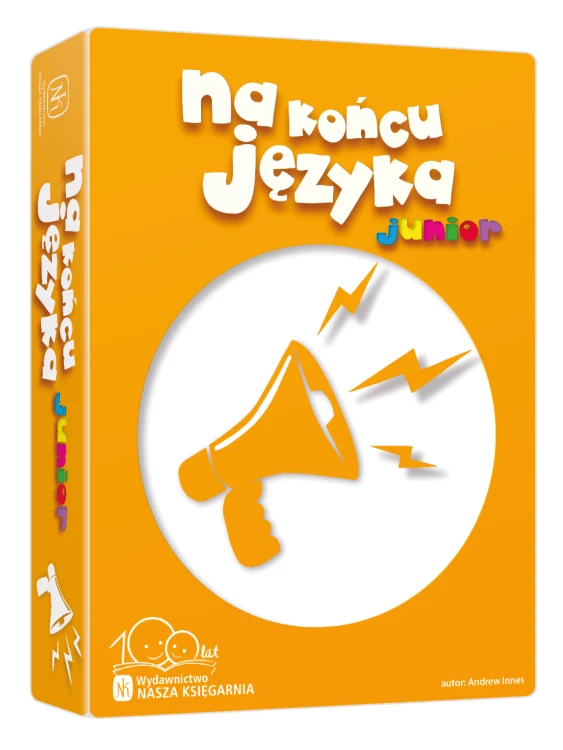Gra słowna Na końcu języka Junior od NASZA KSIĘGARNIA w pudełku o wymiarach 187x135 mm