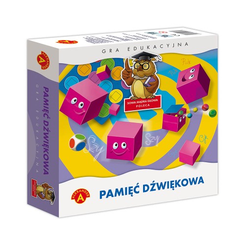 Gra edukacyjna Pamięć Dźwiękowa Alexander z 16 klockami dźwiękowymi wspiera pamięć słuchową i koncentrację